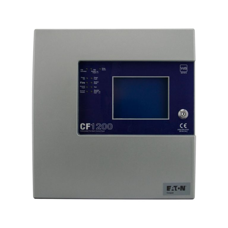 Cooper CF1200 2 loop adresli yangın alarm paneli (dokunmatik ekran)